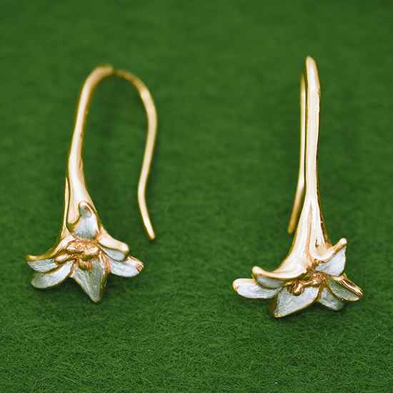Real 14kt Yellow Gold Diamond Cut Shepherd Hook Earrings | eBay