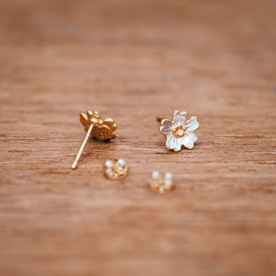 cherry blossom earrings - Gold fill